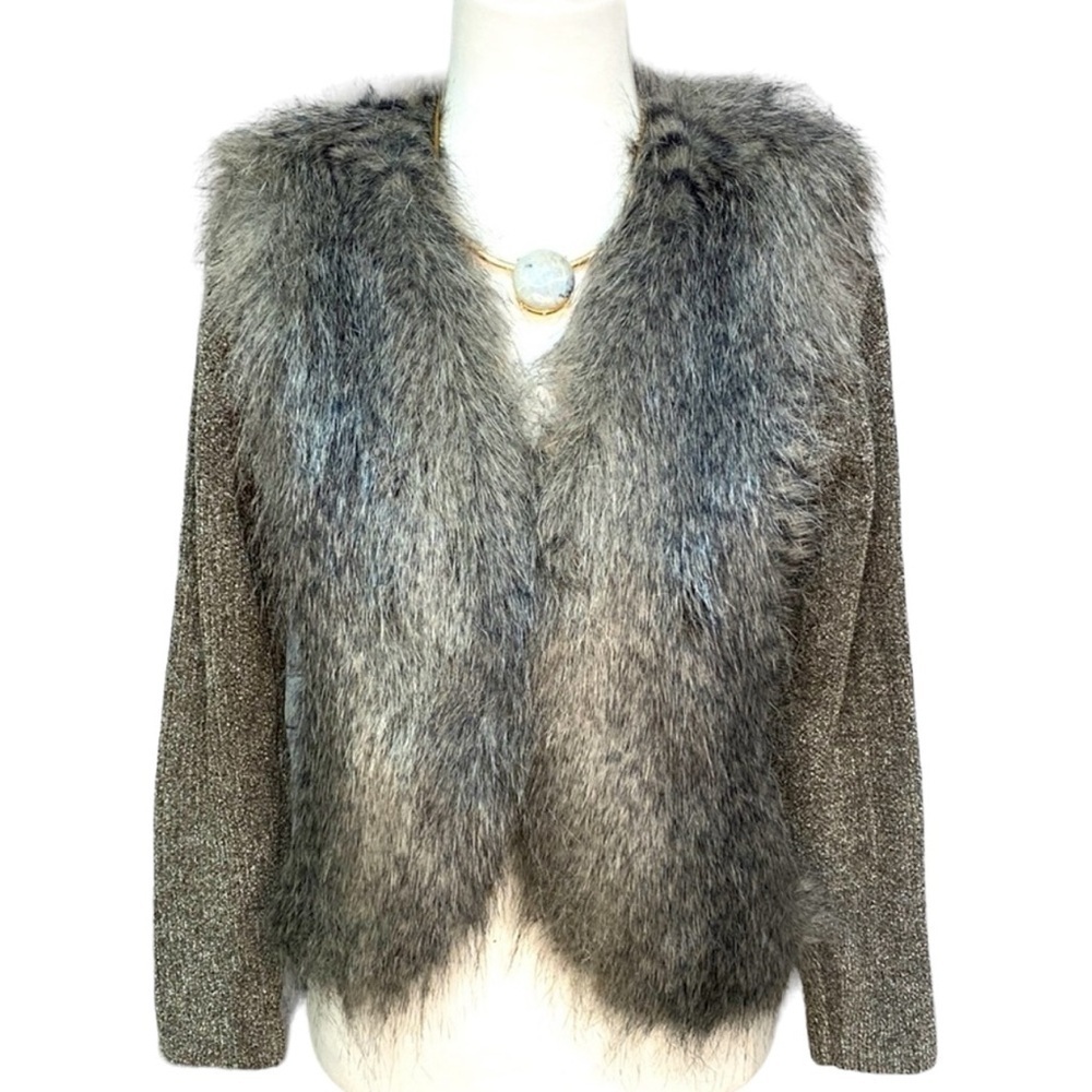Lisa International Faux Fur Sweater